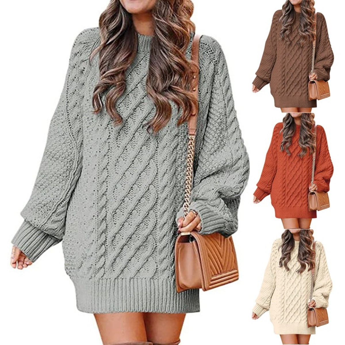 TwistKnit™ Women’s Long Sleeve Sweater Dress