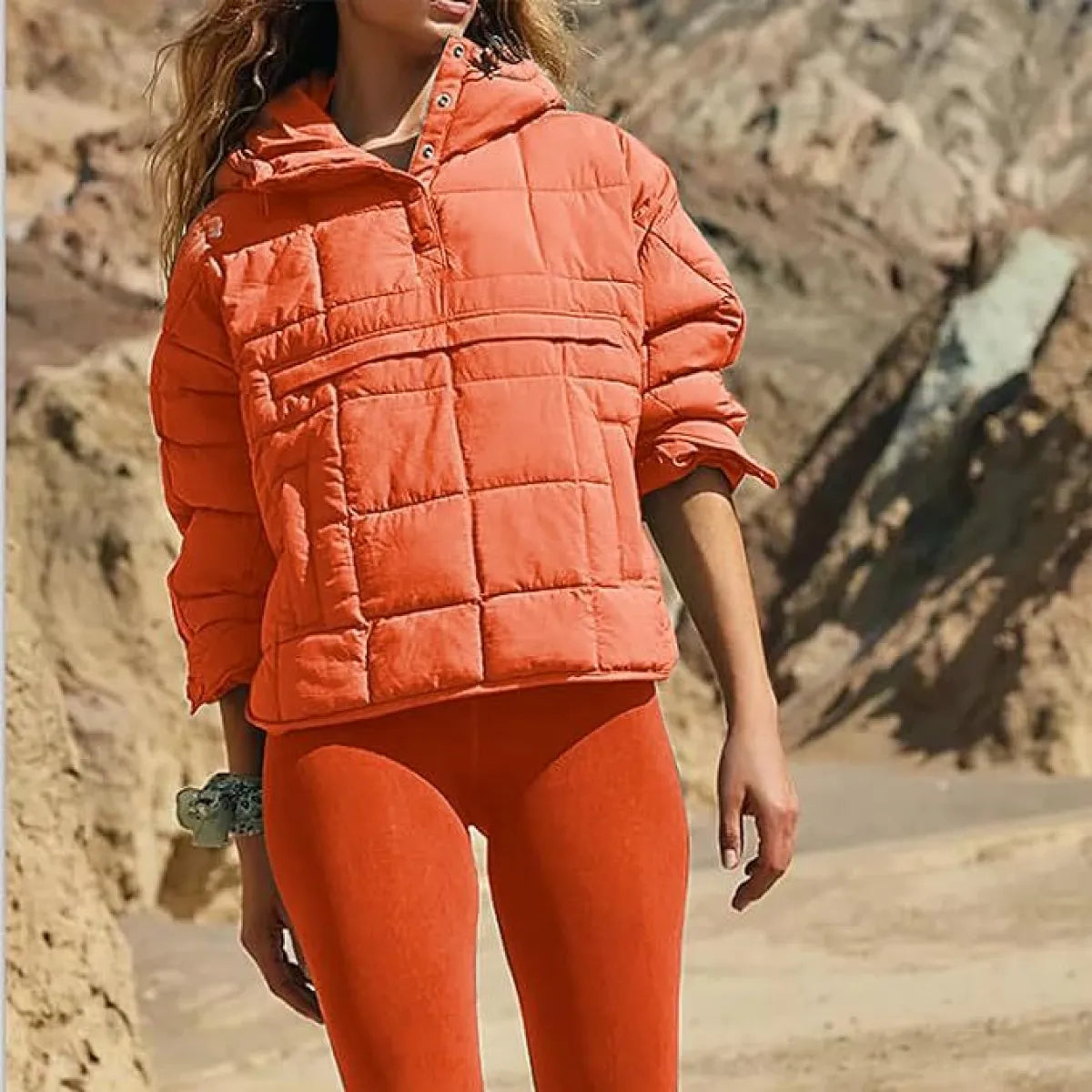 FlexiHood™ Solid Color Hooded Cotton Jacket