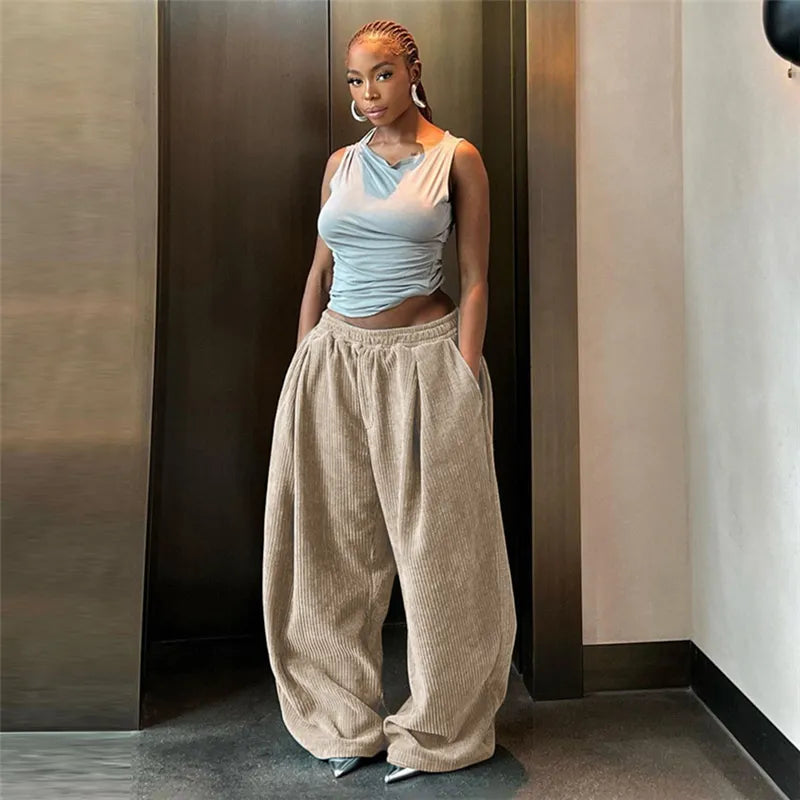🔥 Winter High-Waist Loose Straight Casual Trousers – The Ultimate Street Style Statement! 🔥
