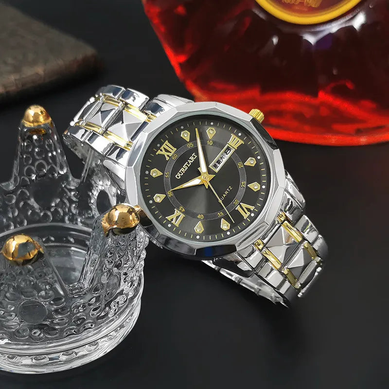 ⌚ Men’s Luminous Waterproof Quartz Watch – Timeless Elegance Meets Rugged Durability! ⌚