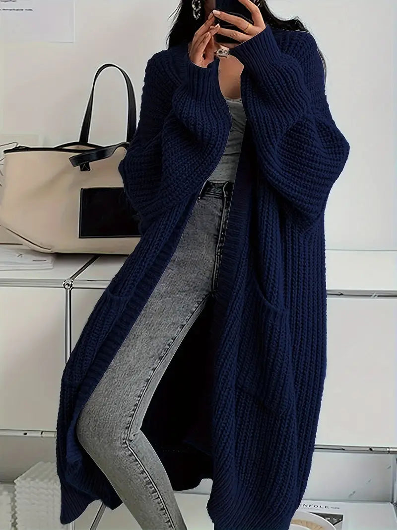 🍁 CozyKnit™ – Autumn & Winter Long Knitted Cardigan