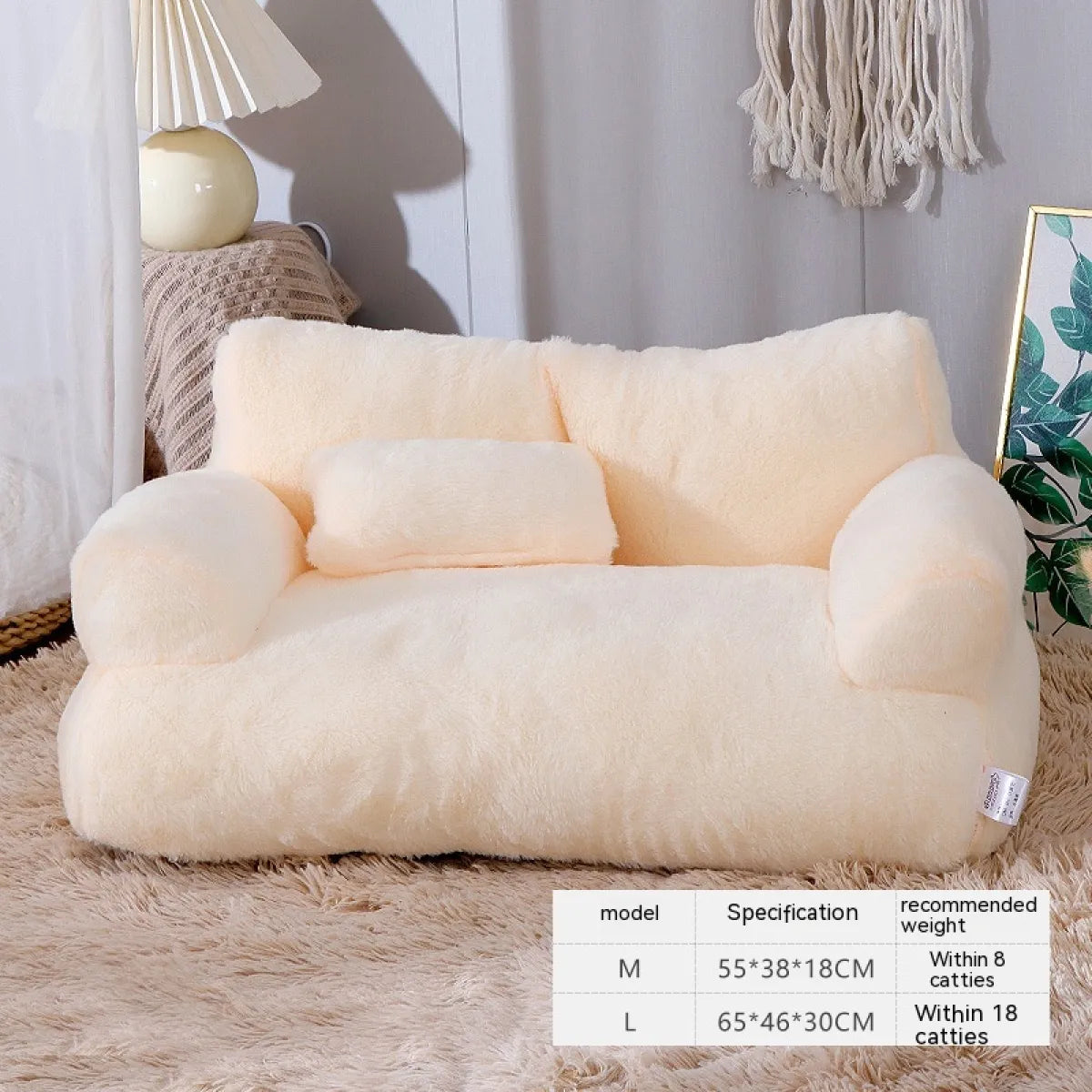 CozyNest™ Luxury Plush Cat & Small Dog Bed