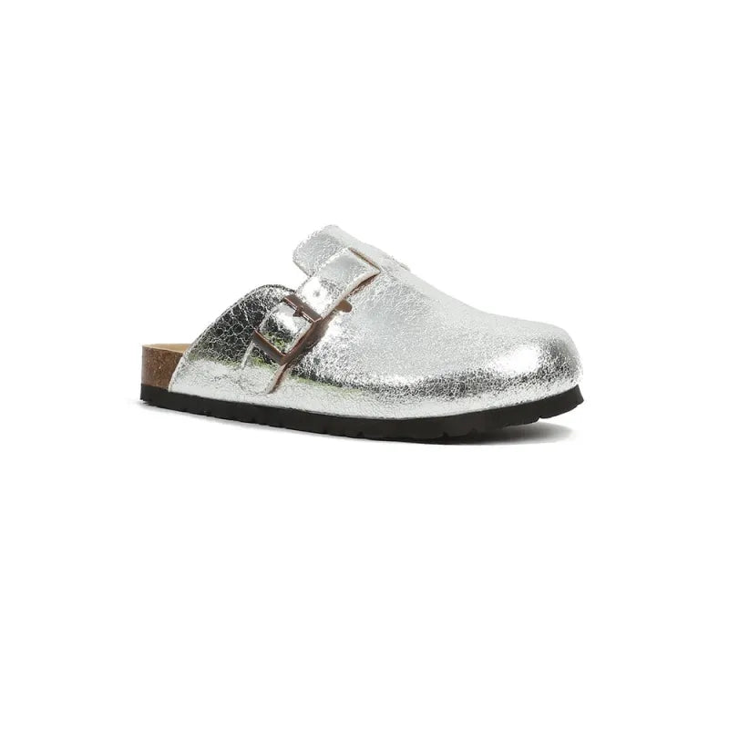 RetroStep™ Genuine Leather Half Slippers – French Vintage Closed Toe