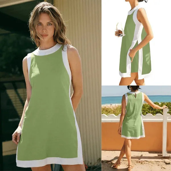 ChillFit™ ColorBlock Set Sleeveless Top + Shorts Matching Outfit