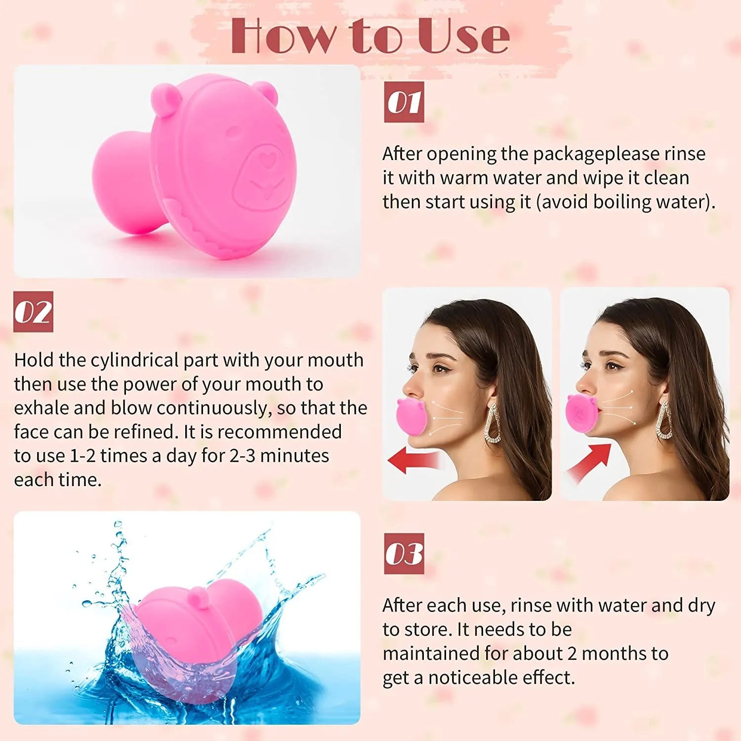 Face Lifting V-Face Improving Masseter Trainer (2pcs)