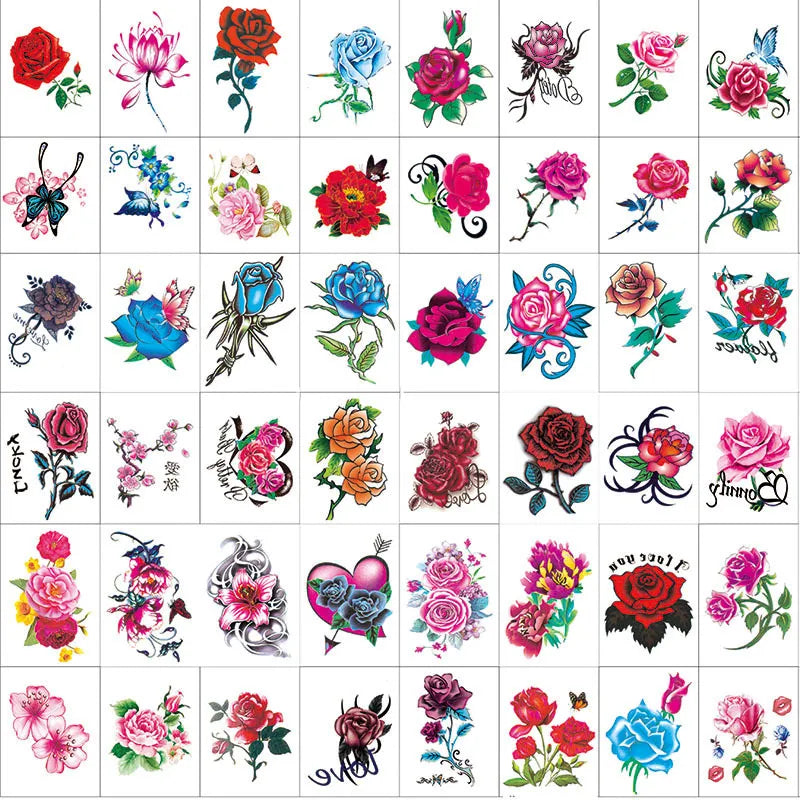 InkBloom™ Waterproof Fashion Tattoo Sticker Set (Flowers & Butterflies)