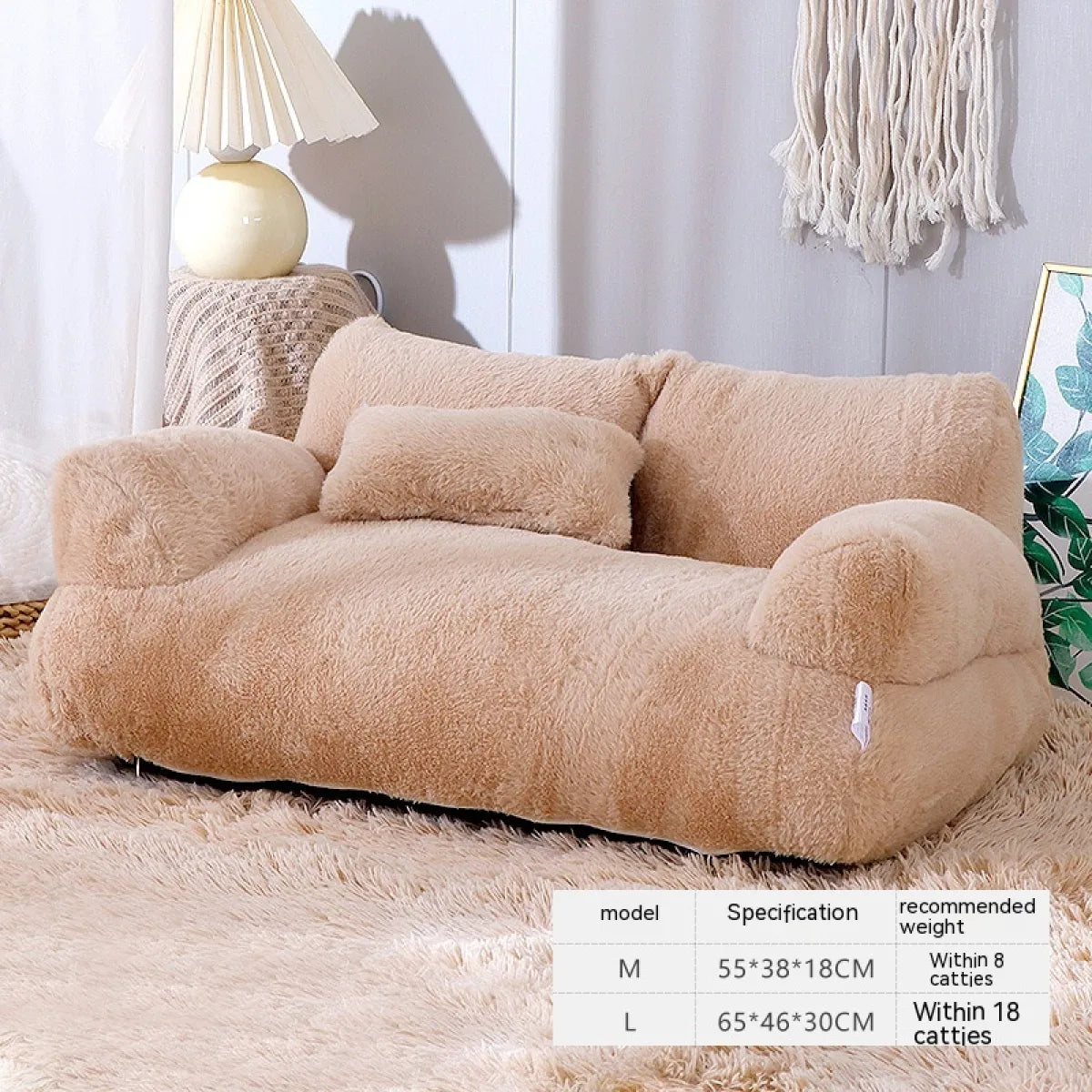 CozyNest™ Luxury Plush Cat & Small Dog Bed