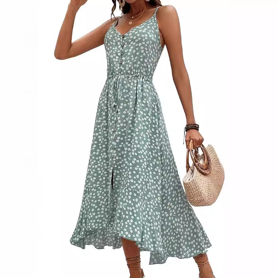 🌻 Elegant V-Neck Mid-Length Dress — In Bloom, On Point, and Always Ready