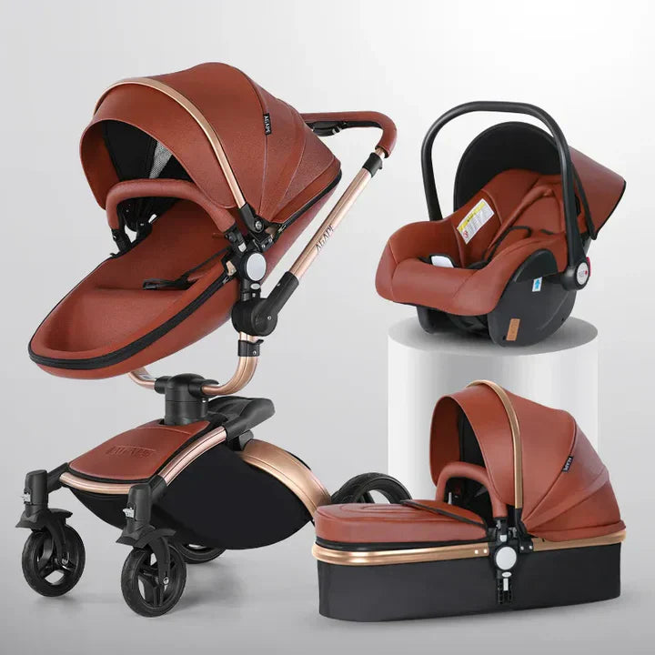 🚼 Luxury & Comfort for Your Baby – High Landscape 3-in-1 Baby Stroller!