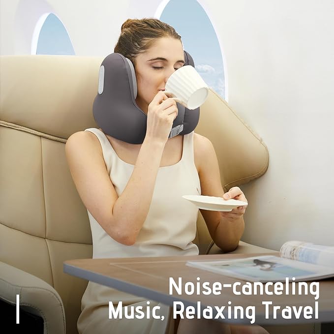 π§ Bluetooth Noise-Canceling Travel Pillow β Comfort & Sound in One! π§