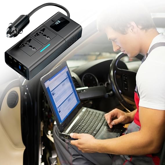 β‘ 200W Car Power Inverter β Stay Powered On-the-Go! β‘
