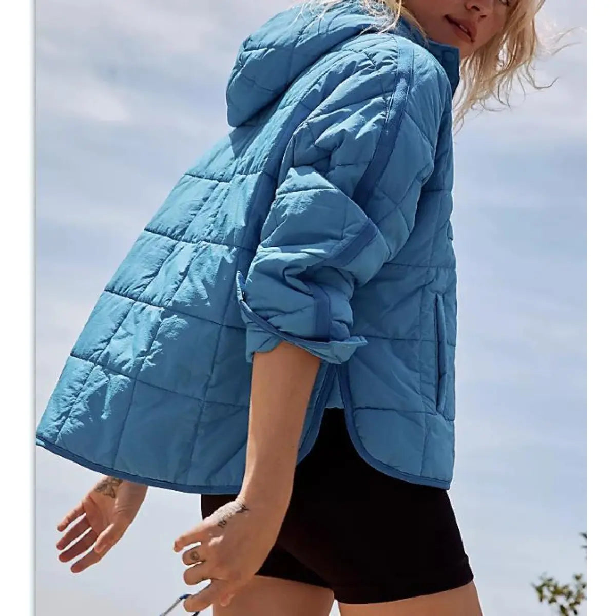 FlexiHood™ Solid Color Hooded Cotton Jacket