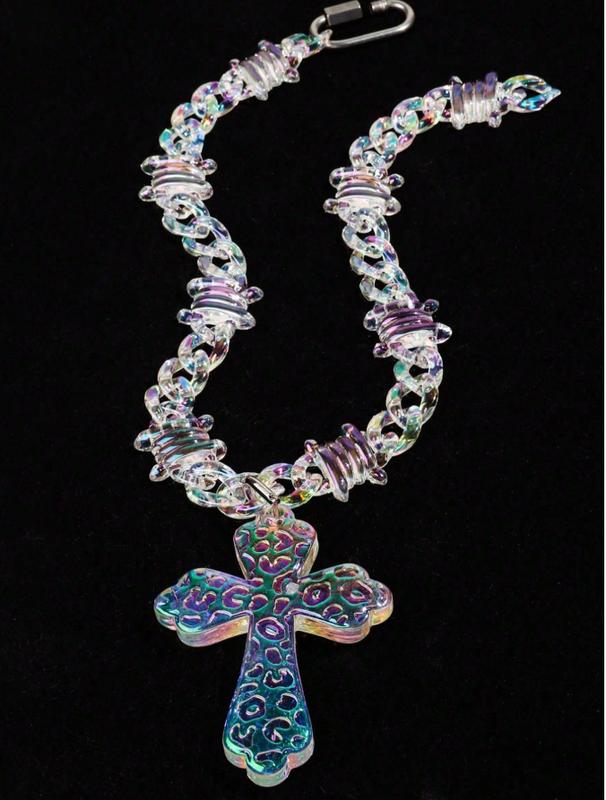 🔥 Laser Effect Acrylic Streetwear Necklace – The Accessory You Can’t Ignore 🔥