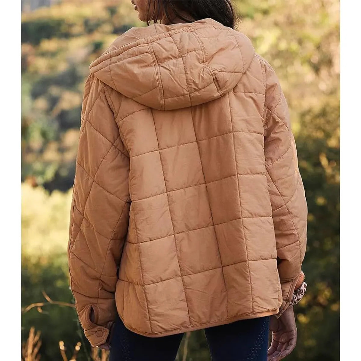 FlexiHood™ Solid Color Hooded Cotton Jacket