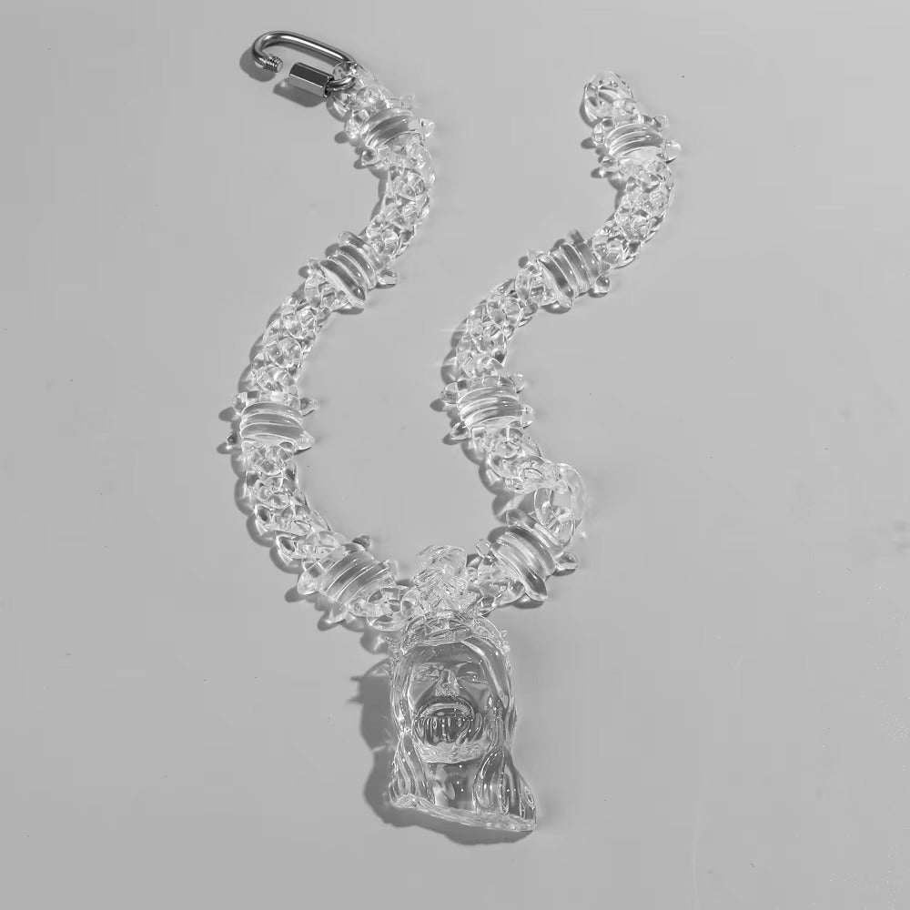 🔥 Laser Effect Acrylic Streetwear Necklace – The Accessory You Can’t Ignore 🔥
