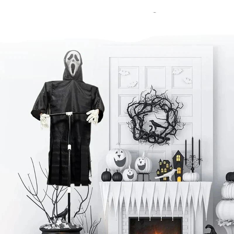 Spooky Iron Scarecrow for Outdoor Halloween Decoration