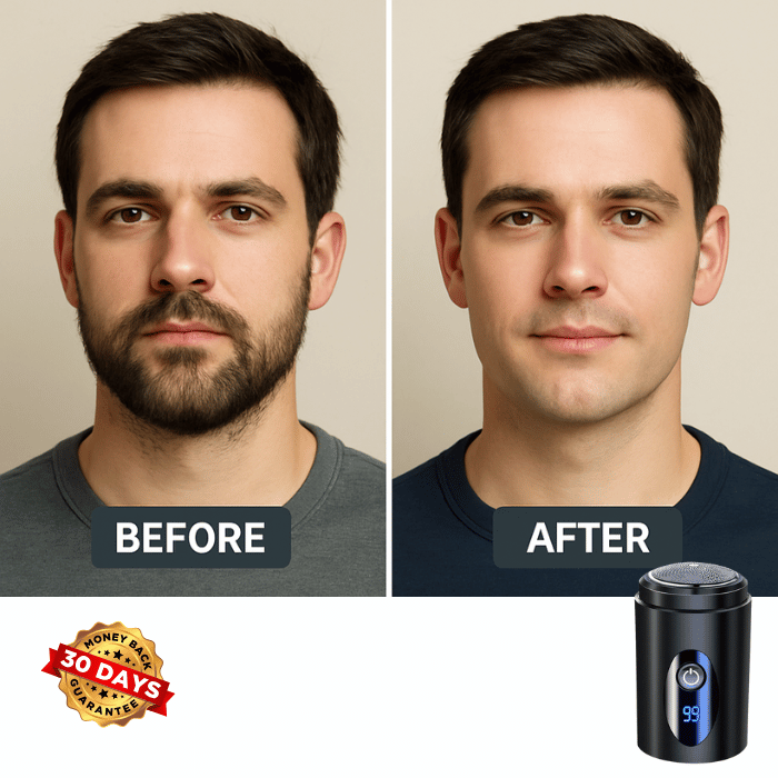 ShavePro™ Mini Travel Electric Shaver with Six-Leaf Cutter Head