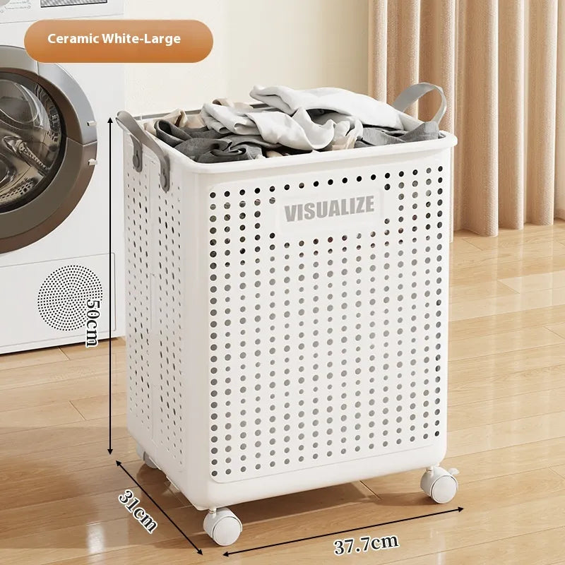 LaundryBasket™ - RollFold Multifunctional Folding Laundry Basket with Wheels