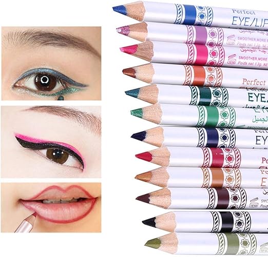 π₯ Transform Your Look with 12 Vibrant Colors β The Ultimate 3-in-1 Makeup Pencil Set! π₯