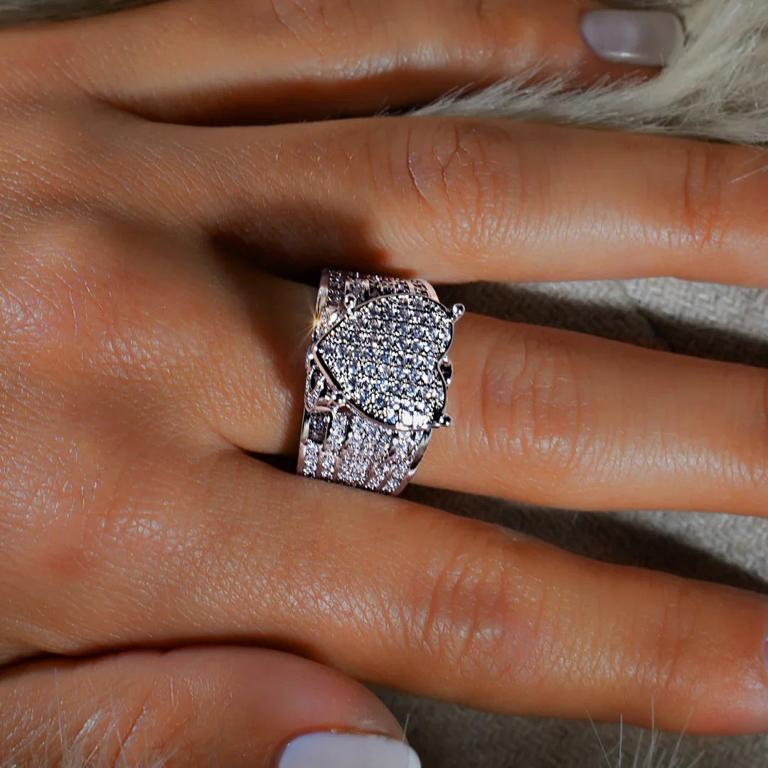 π Vintage Full-Diamond Zircon Ring β Timeless Luxury, Unmatched Shine π