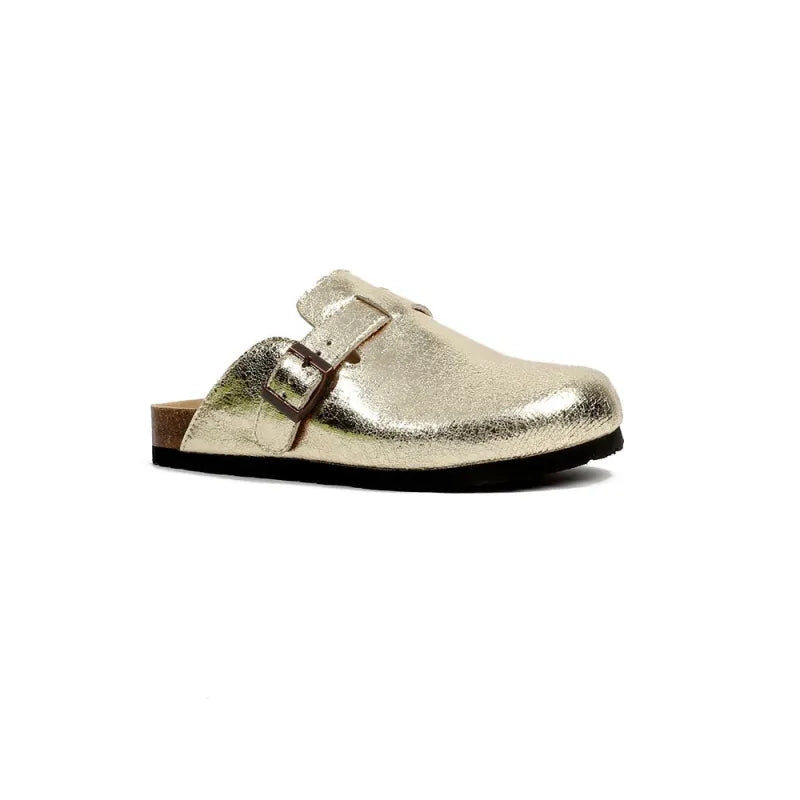 RetroStep™ Genuine Leather Half Slippers – French Vintage Closed Toe