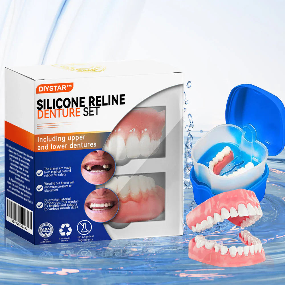 😁 DIYSTAR™ Silicone Reline Denture Set – Instantly Transform Your Smile! 😁
