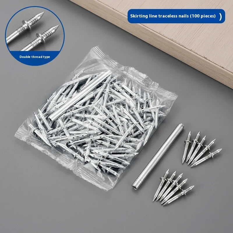 FixEdge™ Double-Headed Skirting Line Nails (Screwless, Two-Way Edge Sealing)