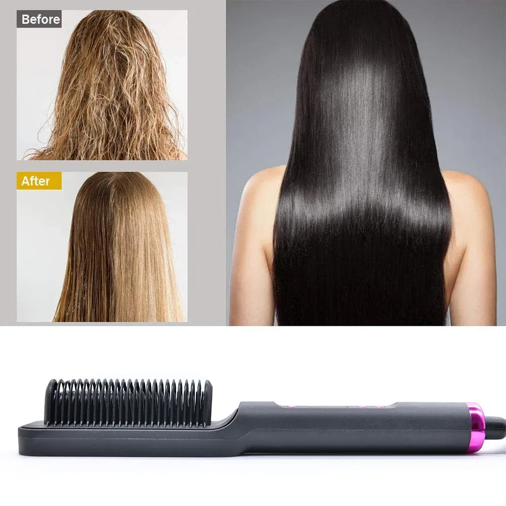 🔥 The Ultimate Hair Straightening Comb – Salon-Quality Styling at Home! 🔥