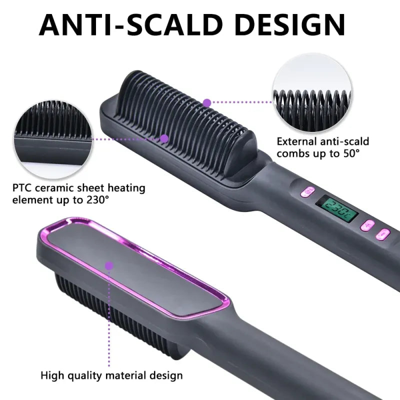 🔥 The Ultimate Hair Straightening Comb – Salon-Quality Styling at Home! 🔥