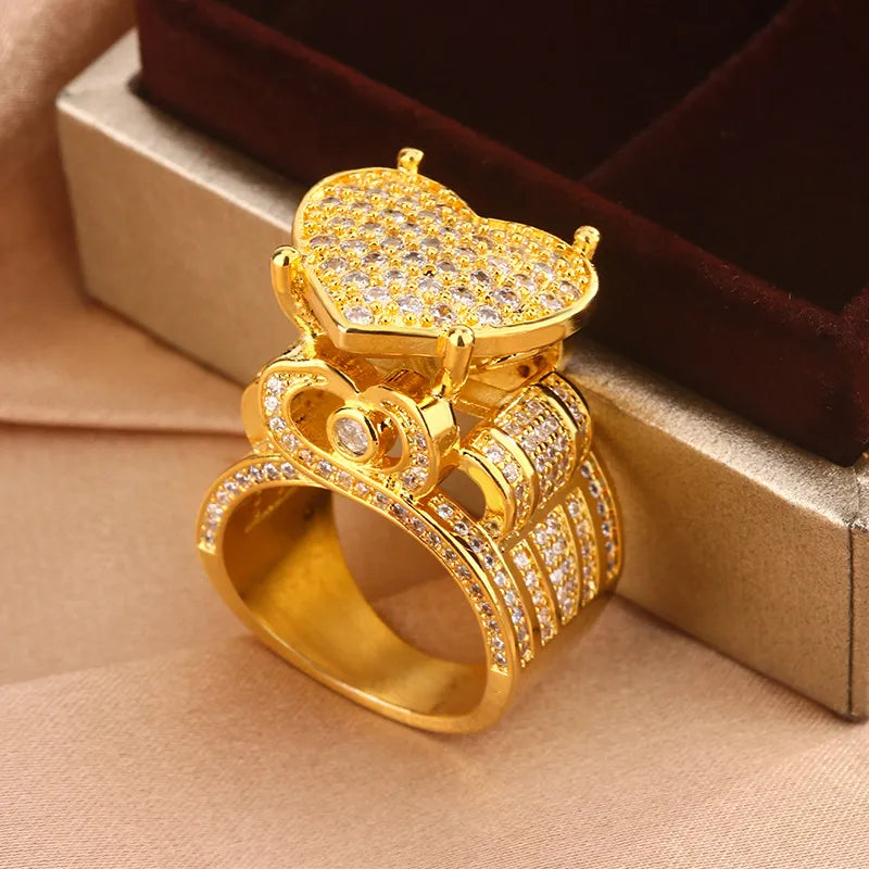 💎 Vintage Full-Diamond Zircon Ring – Timeless Luxury, Unmatched Shine 💎