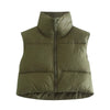 StyleCoton™ Women’s Cotton Vest with Zipper & Stand-Up Collar
