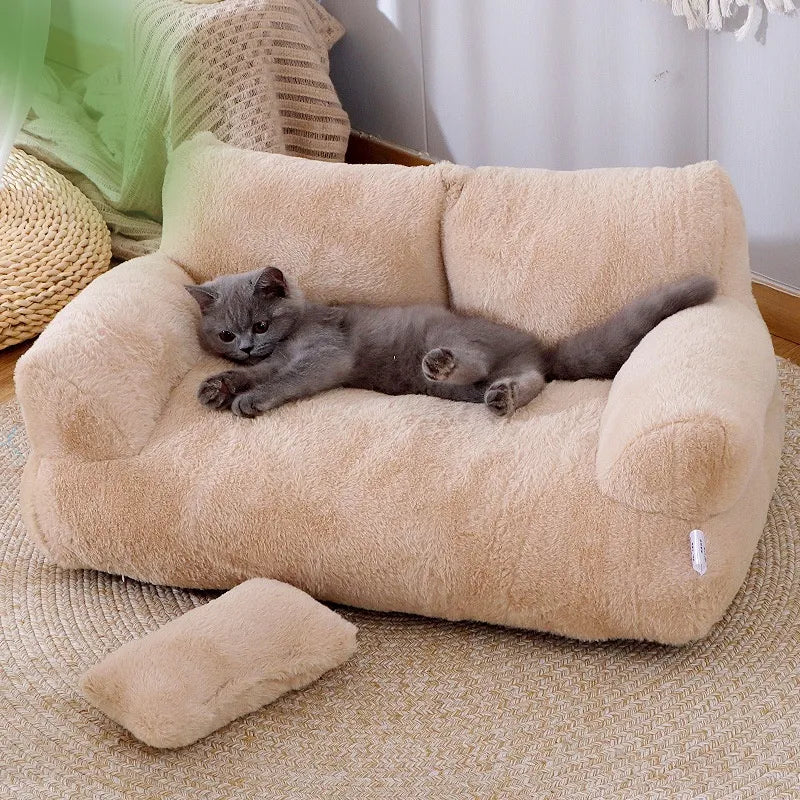 CozyNest™ Luxury Plush Cat & Small Dog Bed