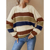 StripeEase™ Women’s Cozy Striped Winter Pullover Sweater