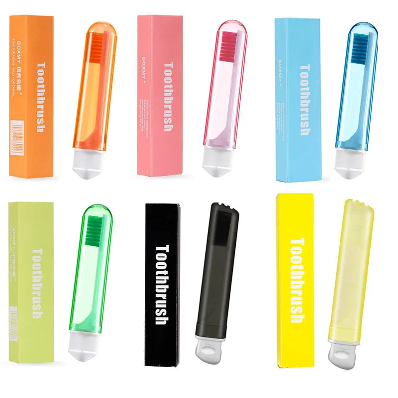 SmilePack™ Portable Folding Travel Toothbrush Set – Soft Bristles, Compact & Hygienic