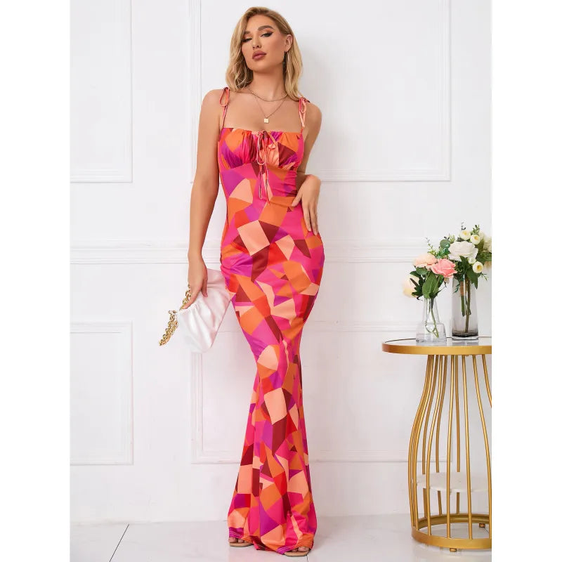 🌸 Waist-Tight Floral Strap Dress – The Must-Have Dress for Spring & Summer! ☀️👗