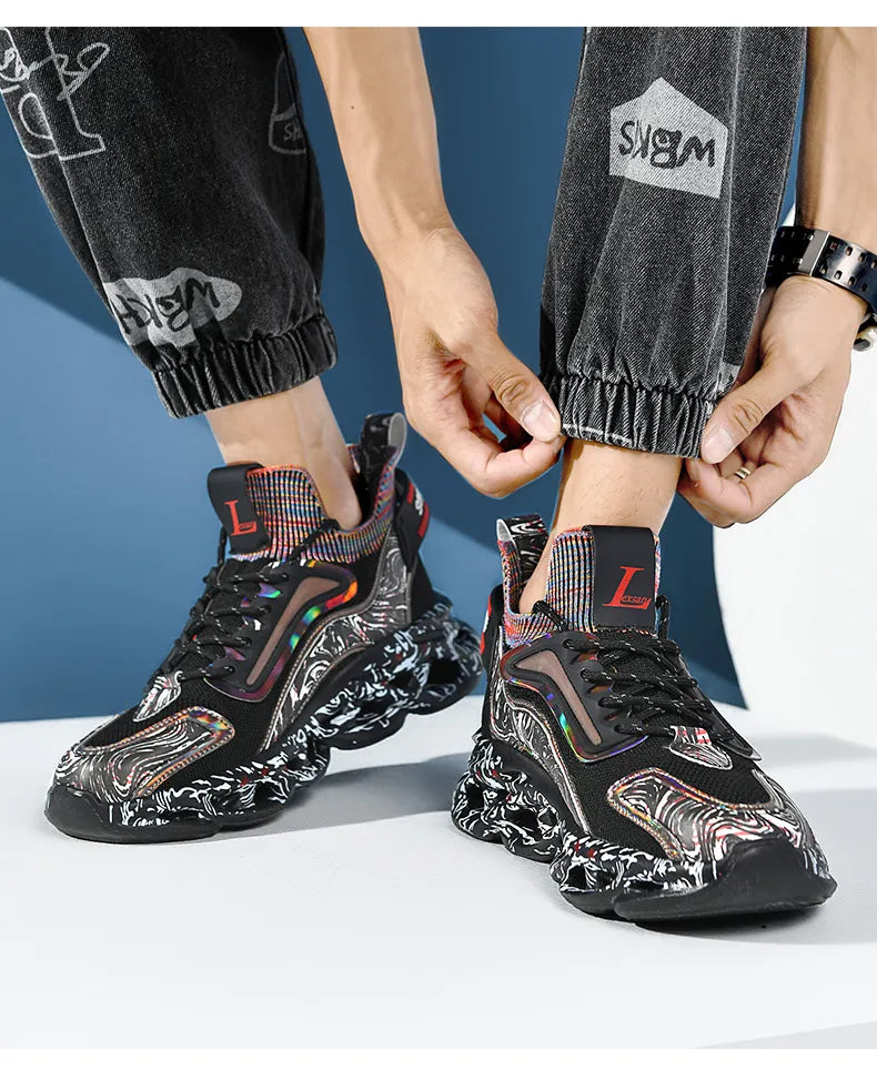 🚀 3D-PRINTED OUTSOLE ULTRA-LIGHT HEIGHTENED SNEAKERS – Elevate Your Style Instantly!