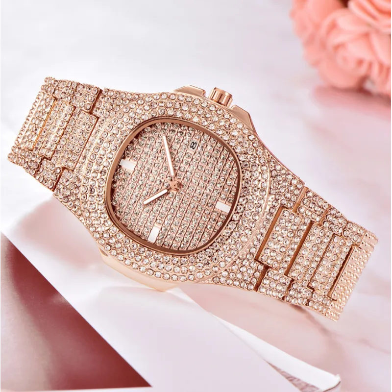 💎 Luxury Men's Iced-Out Stainless Steel Watch – The Ultimate Statement Piece 💎