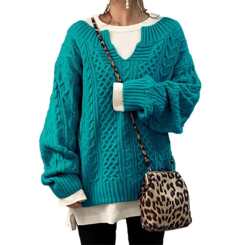 KnitLoom™ Linen Pattern Casual Sweater