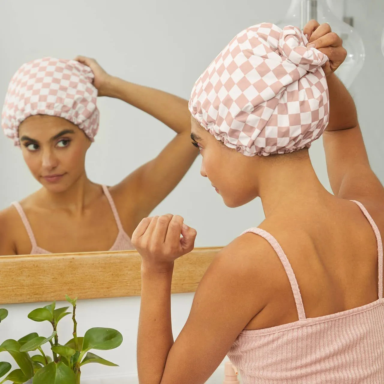 🛁 LuxeCap™ Double-Layer Shower Cap