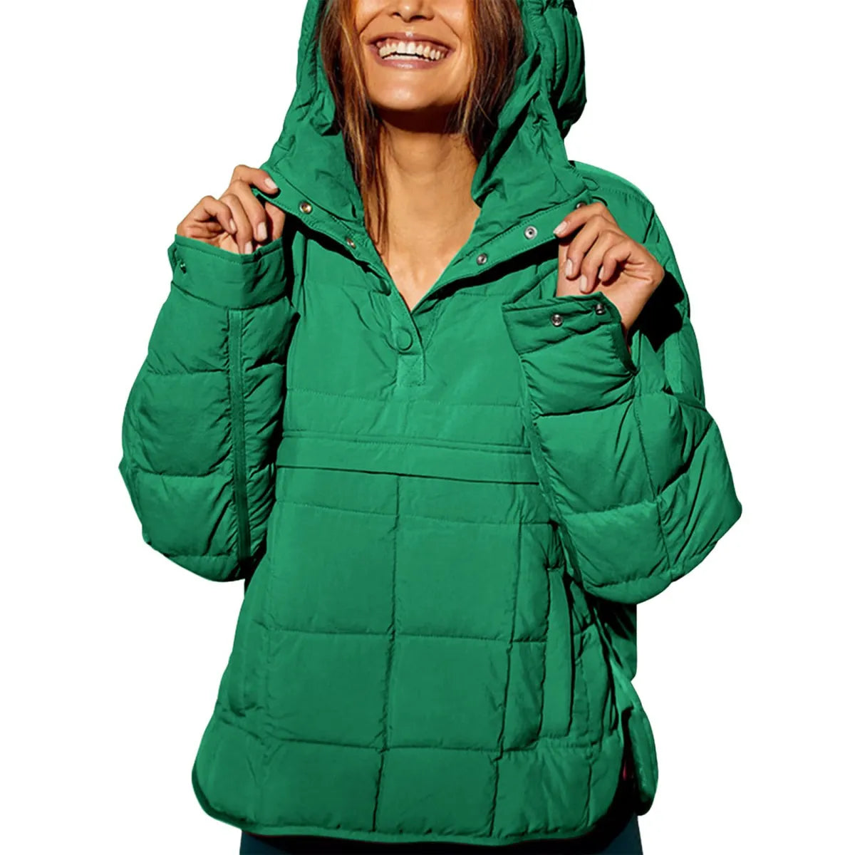 FlexiHood™ Solid Color Hooded Cotton Jacket
