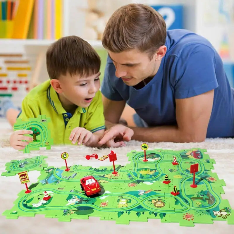 Create Endless Adventures with the DIY Car Track Puzzle Play Set