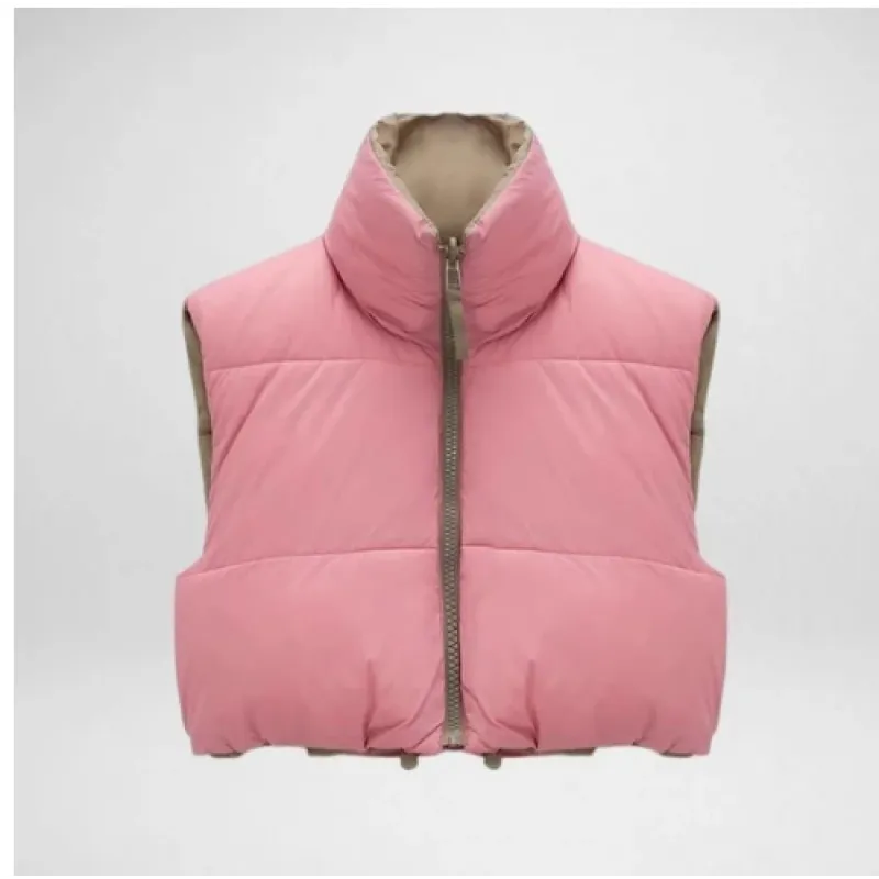 StyleCoton™ Women’s Cotton Vest with Zipper & Stand-Up Collar