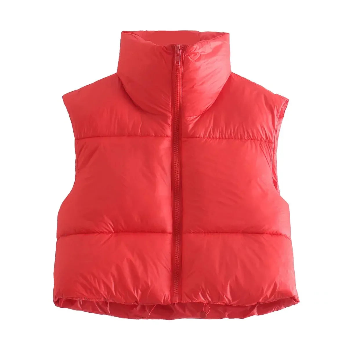 StyleCoton™ Women’s Cotton Vest with Zipper & Stand-Up Collar