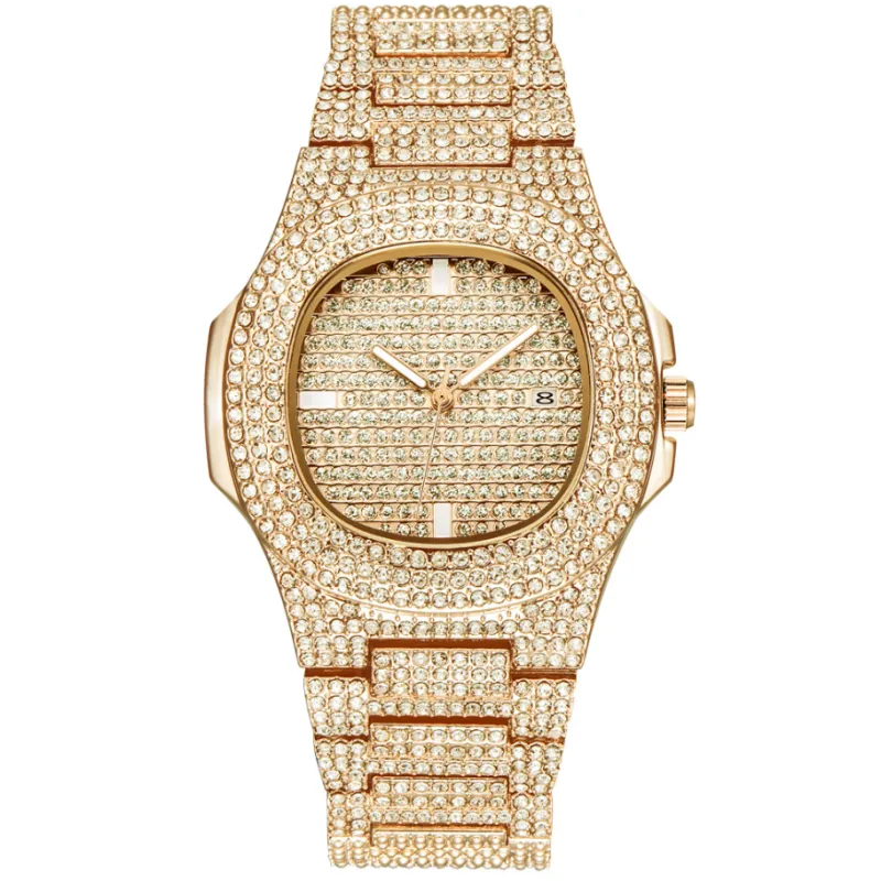 💎 Luxury Men's Iced-Out Stainless Steel Watch – The Ultimate Statement Piece 💎