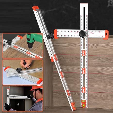 🔥 Woodworking Just Got Easier with the 45° High-Precision Universal T-Square! 🔥