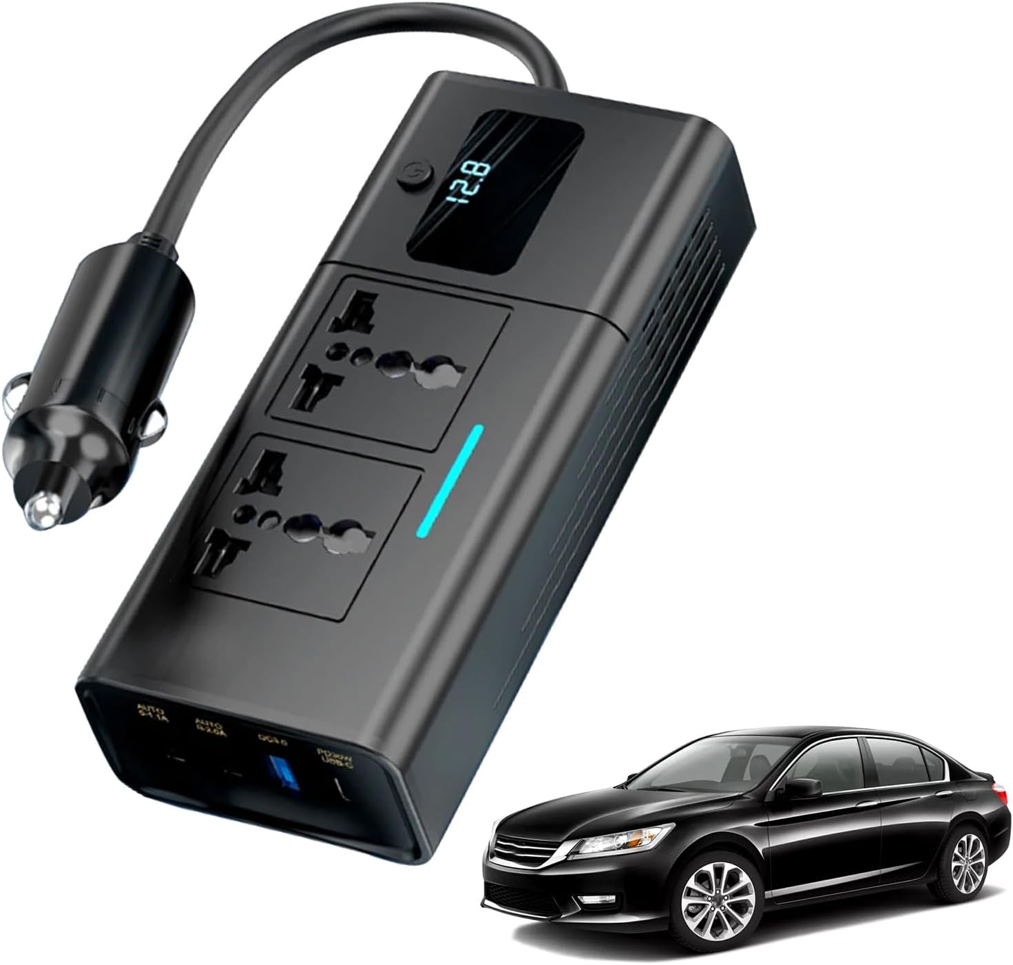 ⚡ 200W Car Power Inverter – Stay Powered On-the-Go! ⚡