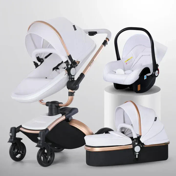 🚼 Luxury & Comfort for Your Baby – High Landscape 3-in-1 Baby Stroller!