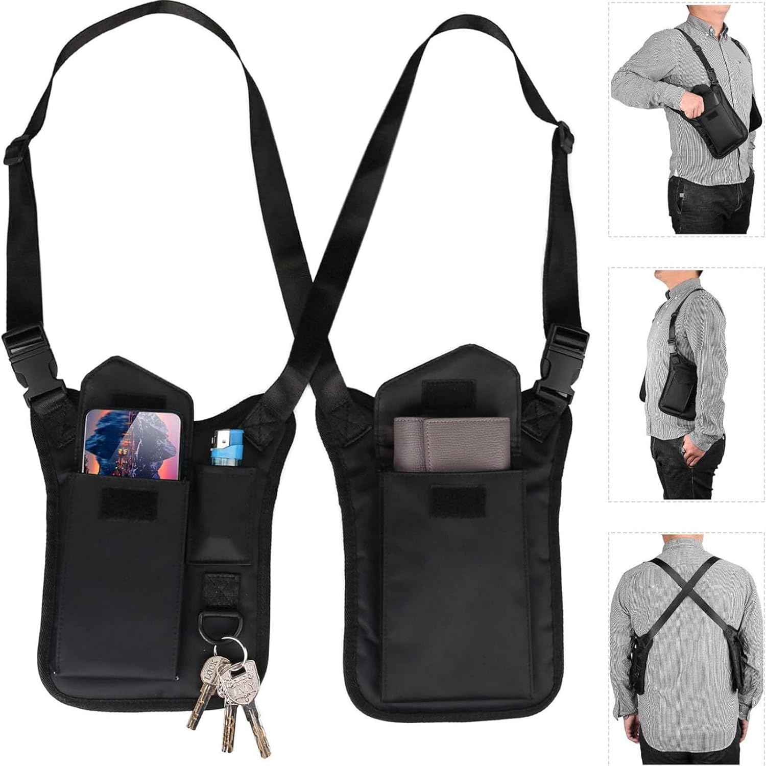 🔒 Anti-Theft Hidden Underarm Strap Wallet Holster – Keep Your Valuables Safe & Secure! 🔒