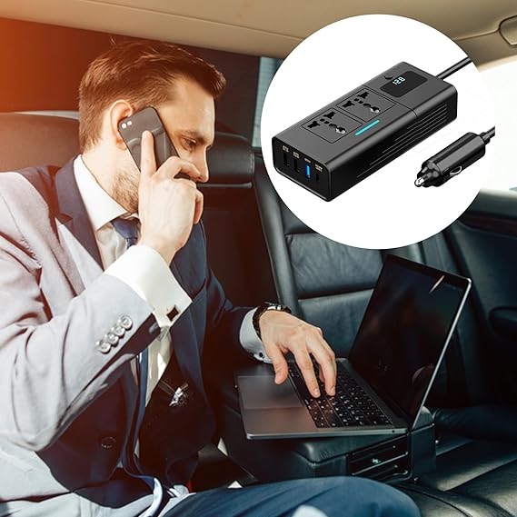 ⚡ 200W Car Power Inverter – Stay Powered On-the-Go! ⚡