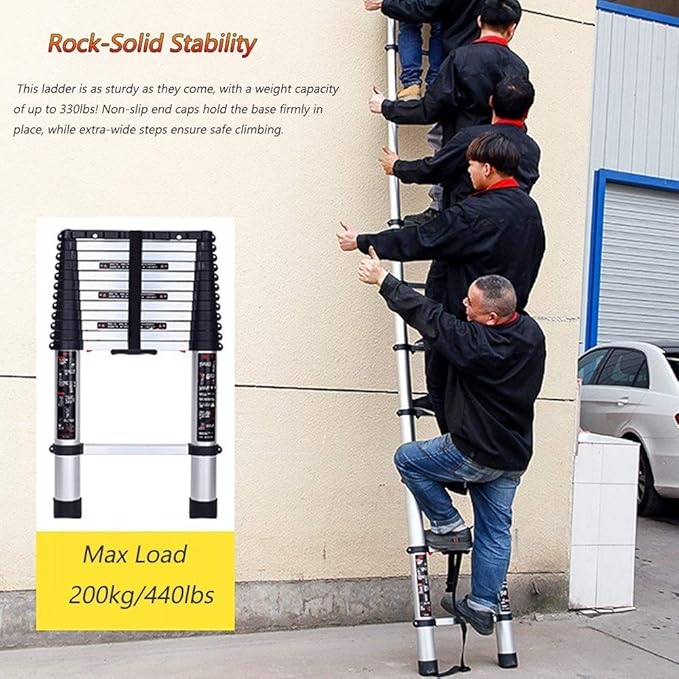 🔥 The Ultimate Telescopic Ladder – Safe, Strong & Space-Saving! 🔥